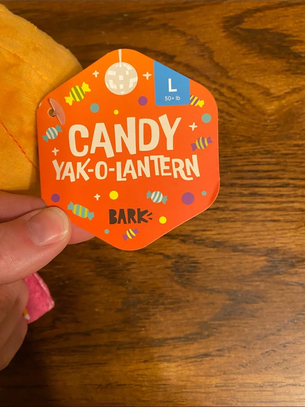 BARK BarkBox Candy Yak-O-Lantern Halloween Dog Toy Rip & Reveal NWT